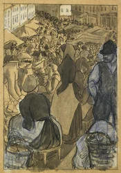 Scène de marché
